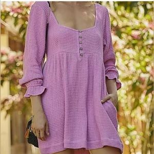 BNWT Free People Go-To-Mini dress XS Barbie Pink